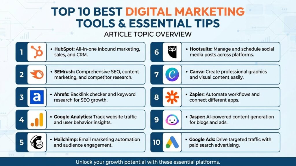 Top 10 Best Digital Marketing Tools You Must Use in 2026